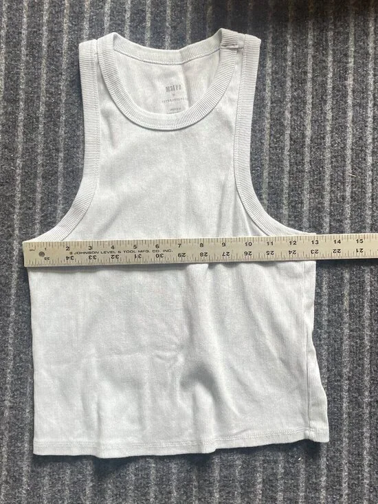 Anthropologie Maeve Ribbed Cotton Tank in Light Blue/lavender Size: S - Picture 5 of 5
